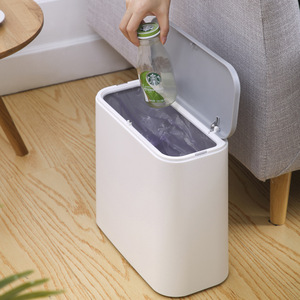 Nordic Style Trash Can Rectangular With Lid For Bathroom Kitchen Living Room Bedroom Indoor Use - Product Image 4