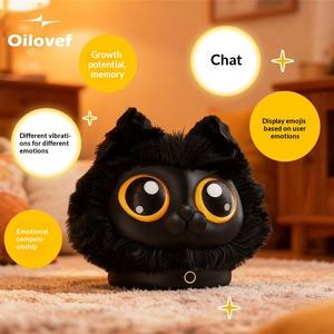 Nuovi Accessori: Gatto Nero Piccolo in Peluche, Giocattolo AI da Scrivania, Bambola Regalo, Robot Compagno Intelligente per Bambini 0-24 Mesi - Product Image 3
