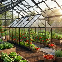 Serre en polycarbonate à installation rapide, résistante aux intempéries avec une bonne isolation thermique