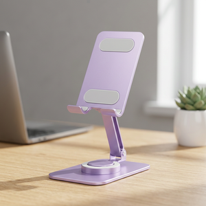 Promotion <b>Cheap</b> Aluminum Alloy Foldable 360 Degree Mobile Phone <b>Stand</b> Holder with Adjustable Height Flexible <b>Desk</b> Mount - Product Image 3