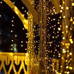 Guirlande lumineuse LED d'extérieur étanche pour fêtes de Noël, décorations de vacances, fil noir vert foncé, guirlande de fêtes d'intérieur - Product Image 2