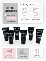 Mixcoco Poly Gel pour extension d'ongles, gel UV LED à retirer par trempage, gel de construction rapide, gel dur pour salon et manucure DIY
