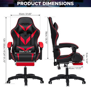 Muestra gratis Linda iluminación Free Race Car Pu altavoz de cuero Bt giratorio reclinable Devo 180kg Tesco Gamdias Silla de juegos - Product Image 3