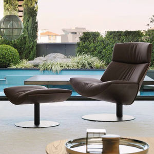 Da hiện đại phòng chờ ghế cho phòng khách phòng ngủ thấp tay vịn thoải mái khung gỗ giải trí sofa đơn - Product Image 2