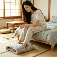Tapis de massage électrique pour les pieds à inclinaison plate, avec pression d'air réglable et thérapie thermique pour la relaxation des pieds et des mollets