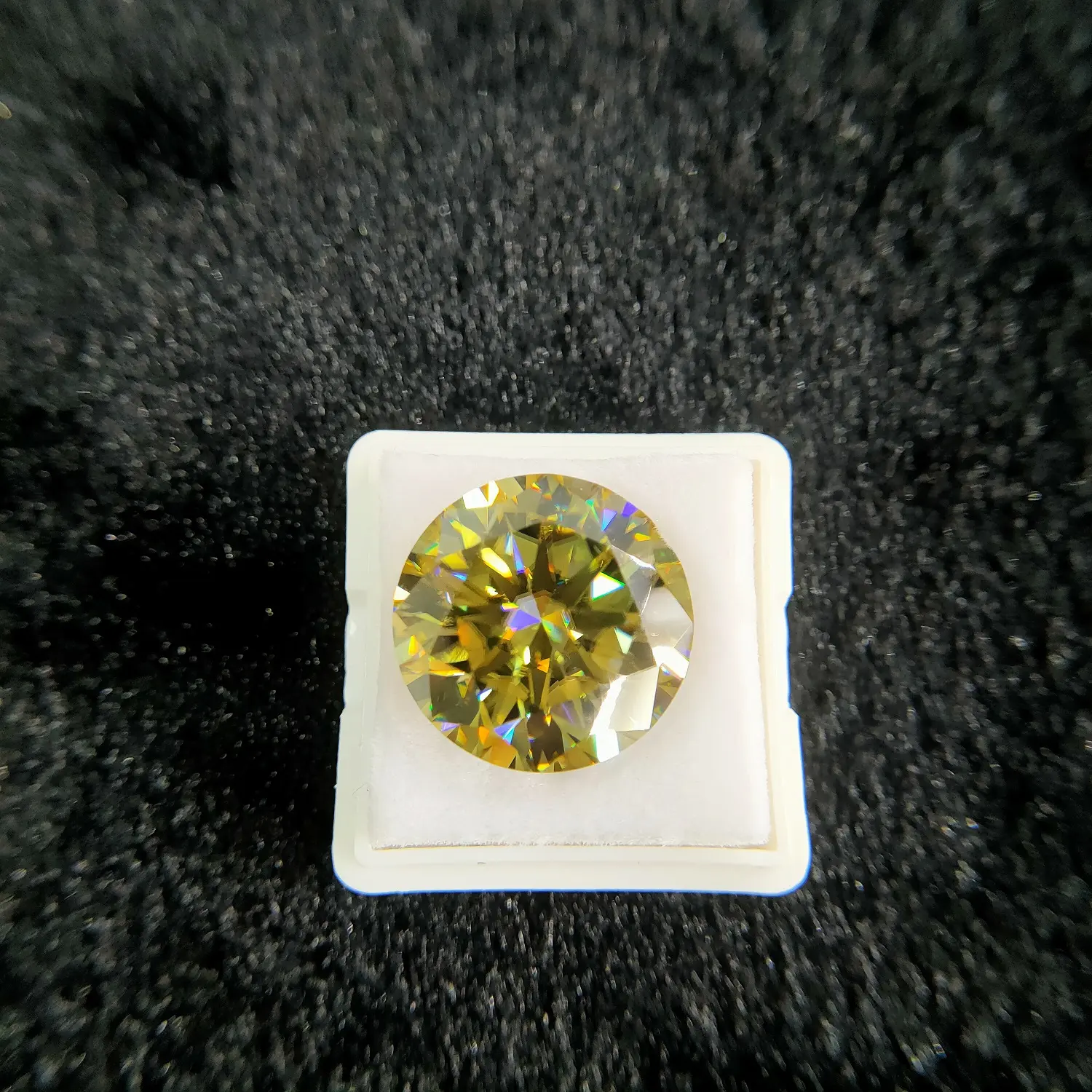 Бриллиантовый бриллиант с муассанитом, Круглый бриллиантовый бриллиант, <span class=keywords><strong>18</strong></span> мм, желтый цвет, бриллиантовый тестер для изготовления ювелирных изделий своими руками