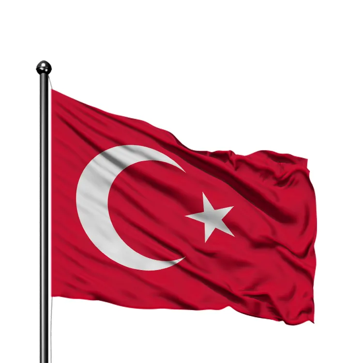 Drapeaux Offre Spéciale du monde 3x5ft taille personnalisable drapeau turc de dinde pour l'extérieur