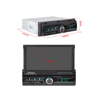 Autoradio pliable Android Radio BT 12V Intégré 1 Din FM Aux in Récepteur SD USB MP3 MMC WMA 1 Din Autoradio Lecteur MP5 de voiture