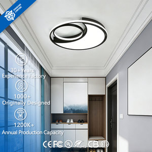 Plafonnier LED moderne AC 220V pour hôtel, salle à manger, salon, chambre, bureau à domicile, avec té<span class=keywords><strong>l</strong></span>écommande, couvercle en acrylique, base en fer, IP44, 4000K - Product Image 1