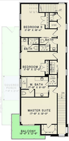 Villa de luxe en rectangle de trois étages avec balcon ouvert