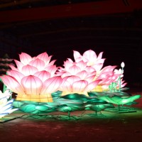 Linternas LED de Seda Chinas Impermeables con Formas de Plantas, Decoraciones para Festivales al Aire Libre, Halloween/Día de Acción de Gracias/Navidad/Año Nuevo