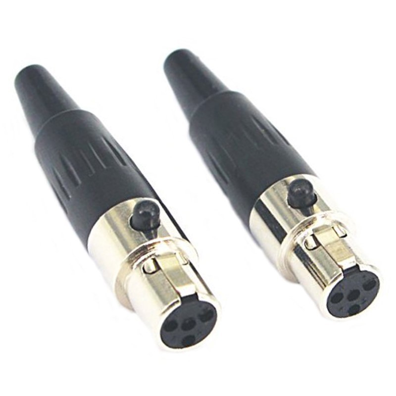 Adattatore Audio KEALLANS – Da Mini XLR 3 Pin A 4 Pin Femmina, Per Microfono E Altoparlante, In Lega, Placcato Oro
