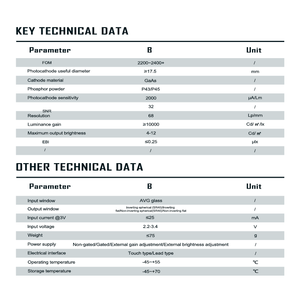 Tube intensificateur d'image QCNV Q5-A à deux fils GEN3 MX10160 GaAs, gain manuel, FOM2200-2400, pour équipement de vision nocturne - Product Image 6