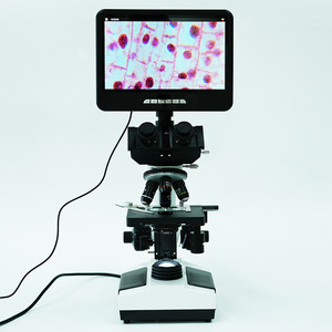 Microscope trinoculaire LCD C-107T 40-1600x avec plateforme mobile double couche et source de lumière LED pour laboratoire biologique - Product Image 5