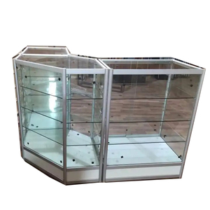 Vitrine en verre pour téléphone portable en aluminium, décoration de magasin, comptoir de vitrine en verre, design pour salle d'exposition, magasin de détail, utilisation en centre commercial - Product Image 3
