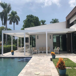 Auvents motorisés <span class=keywords><strong>de</strong></span> 2 à 20% <span class=keywords><strong>de</strong></span> réduction, structure <span class=keywords><strong>de</strong></span> tonnelle imperméable pour véranda, belvédère pour l'extérieur, toit pergola à ouverture électrique - Product Image 5