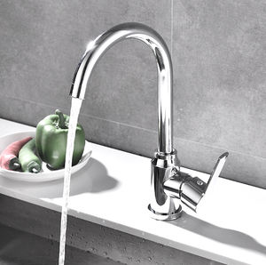 Robinet de <span class=keywords><strong>cuisine</strong></span> en acier Satianlsee monotrou moderne contemporain Mélangeur d'eau chaude et froide Robinet d'évier de lavabo en céramique - Product Image 5