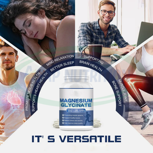 Suplementos dietéticos de salud cerebral de glicinato de magnesio OEM Cápsulas de glicinato de magnesio para adultos - Product Image 3