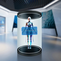5.5/21.5/75 inç 3D Hologram silindir şeffaf ekran interaktif hologramlar HoloTube Hologram ekleme silindirik