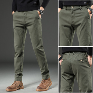 <span class=keywords><strong>Pantaloni</strong></span> da ufficio da uomo <span class=keywords><strong>pantaloni</strong></span> 100% cotone <span class=keywords><strong>Slim</strong></span> <span class=keywords><strong>Fit</strong></span> <span class=keywords><strong>pantaloni</strong></span> dritti spessi Business <span class=keywords><strong>Chino</strong></span> per gli uomini - Product Image 4