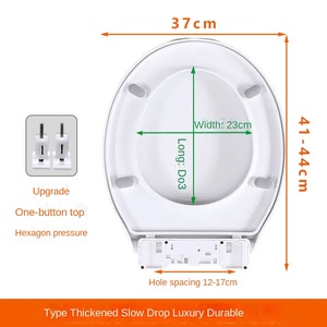 Fundas de asiento de inodoro en forma de O, antibacterianas, universales para el hogar, de estilo antiguo, gruesas, con anillos de cojín y tapas de plástico, al por mayor - Product Image 2