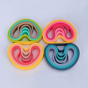 Pulseras de Silicona Geométricas Motivacionales Alemanas, Paquete de 12, Coloridas, Impermeables, Estilo Europeo y Americano, para Hombres y Mujeres, Joyería Decorativa - Product Image 2