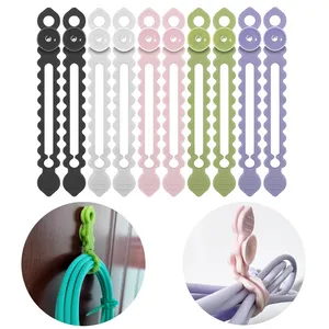 Reusable Cable Ties Combo Set, Multipurpose Hook Loop Cable Organizer Straps Cord Keeper, Cable Wrappers for Wire Management