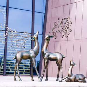 Escultura de Ciervo de Bronce en Posición Acostada, Venta Directa de Fábrica en China - Product Image 5