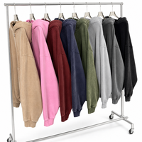 Hoodie Oversize Setengah Resleting dengan Kantong Kanguru untuk Pria Wanita Unisex Musim Dingin Katun Poliester Streetwear