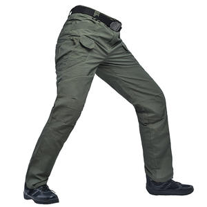 High Quality Mid Waist Men's Casual <strong>Cargo</strong> <strong>Pants</strong> Custom Logo Canvas Fabric Side Pockets Straight Pattern 6XL Size Work Utility - Product Image 2