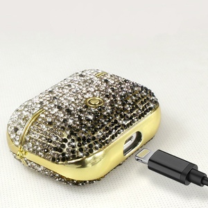 Housse de protection en strass brillant de luxe Laudtec pour <span class=keywords><strong>Airpods</strong></span> 1 <span class=keywords><strong>2</strong></span> <span class=keywords><strong>Pro</strong></span> Pro2 Ins Style pour personnes nobles filles garçons étanche - Product Image 4