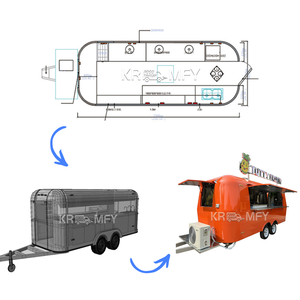 2025 nouvelle remorque de camion de nourriture OEM entièrement équipée à vendre meilleur camion de nourriture concessionnaires de camion de nourriture commerciale Mobile - Product Image 1
