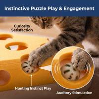 Jouet pour chat en feutre en forme de fromage, interactif, avec clochette et puzzle, personnalisable avec logo, vente en gros
