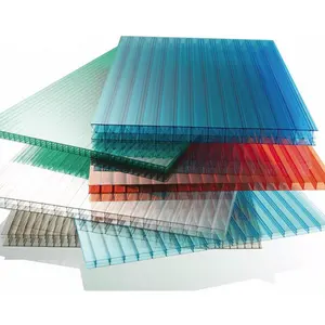 Competitive Price Blue Colors High Durability Roof Polycarbon Hollow Sheet Greenhouse 1mm 3mm Outdoor Pc Hollow Boards