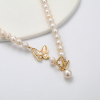 Ensemble de bijoux en perles d'eau douce blanches en gros, collier et bracelet naturels pour cadeau ou rendez-vous