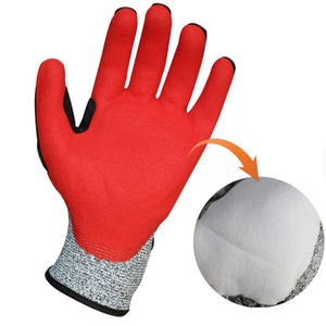 ถุงมือนิรภัยสำหรับงานอุตสาหกรรมน้ำมัน ผลิตจากโรงงานโดยตรง ปรับแต่งได้ตามต้องการ ขายส่ง วัสดุไนไตรล์กันกระแทกสูง ป้องกันการบาดระดับ 5 ป้องกันแรงสั่นสะเทือน - Product Image 3