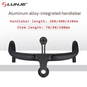 Manillar integrado LUBJE Aero-Enrutamiento de cable interno completo Aleación de aluminio Barra de caída de <span class=keywords><strong>bicicleta</strong></span> de carretera <span class=keywords><strong>Accesorios</strong></span> de <span class=keywords><strong>bicicleta</strong></span> - Product Image 2