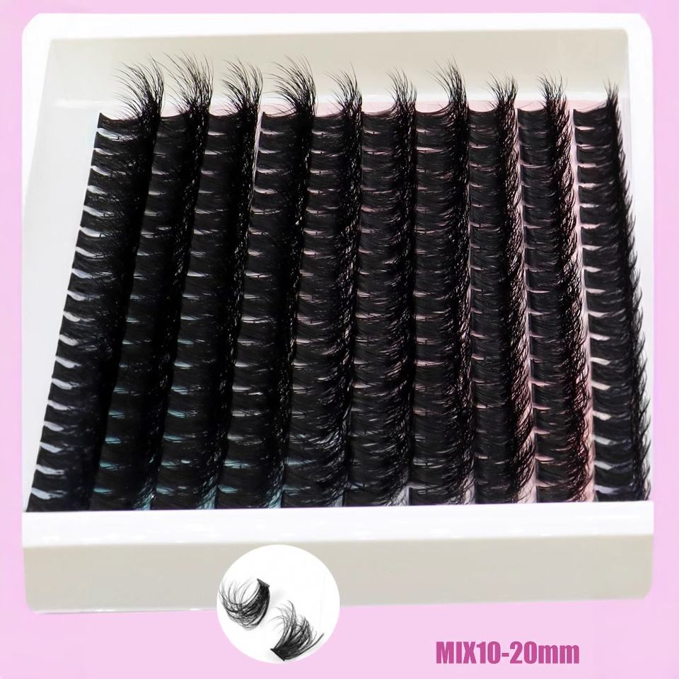 12 Rows Cross-border Synthetic Hair Hot-melt 60P 80P 100P Naturally for ...