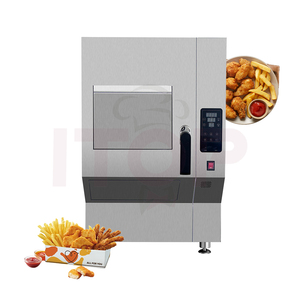 Friteuse commerciale automatique sans fumée, purificateur électronique à 8 étages, désodorisation au charbon actif, équipement sans évacuation, 380-420V - Product Image 3
