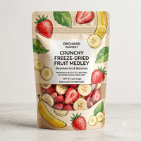 Op maat gedrukte matte food grade stand-up pouches met hersluitbare zip lock sluiting van Mylar voor gedroogd fruit en snackverpakkingen