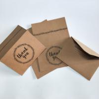 Ensemble de cartes kraft de remerciement, impression personnalisée de haute qualité, ensembles de cartes d'invitation