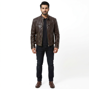 2026 New Fashion <b>Men's</b> Genuine Leather <b>Jacket</b> Formal <b>Long</b> Sleeve AutumnWinter <b>Jackets</b> with Front Logo <b>jacket</b> <b>for</b> <b>men</b> - Product Image 1