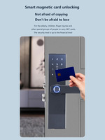 Cerradura Inteligente Digital Electrónica para Seguridad del Hogar, con Huella Dactilar, Compatible con Tuya, Aleación de Aluminio, Tarjeta de Memoria en la Nube, Aplicación, Wi-Fi