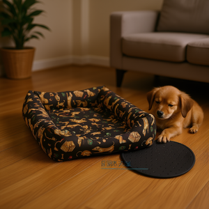 Cuccia per Cani Yommy Rettangolare in Tessuto Oxford con Base Antiscivolo, Taglie S/M/L - Product Image 2