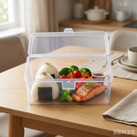 Boîte à lunch en plastique PP sans BPA avec couvercle à fermeture rapide, organiseur de crayons de bureau, organiseur de fils de bureau, conteneur alimentaire