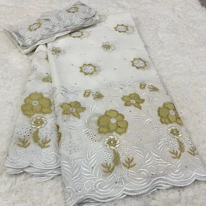 Pizzo Svizzero di Alta Qualità in 100% Cotone, 5+2 Iarde di Pizzo Voile Svizzero Africano in Cotone - Product Image 5