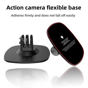 Base Adhesiva Flexible para Casco, Compatible con GoPro Hero 13/12/11/ <span class=keywords><strong>Insta360</strong></span> X5/X4/X3/DJI, Soporte Adhesivo para Superficies Curvas de Motocicleta - Product Image 2
