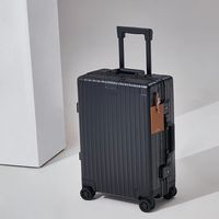 Luxuriöser Aluminium-Reisekoffer mit Aufprallschutz-Ecken, Hartschale, Leichtgewicht, Wasserdicht, Geräuscharme 360°-Räder, Handgepäck