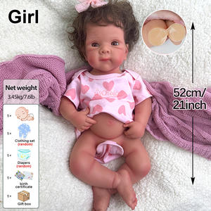 21 ''Bron Fabriek Handgeworteld Haar Siliconen <span class=keywords><strong>Reborn</strong></span> Pop Angst Behandeling Zachte Huid Pasgeboren Meisje Baby Voor Filmregisseur - Product Image 4