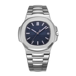 Nouvelle montre automatique élégante de qualité supérieure pour femmes et hommes, cadran bleu texturé, bracelet en acier sans soudure, mouvement résistant aux chocs, montre-bracelet - Product Image 1